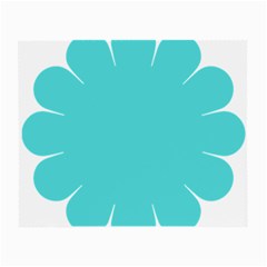 Turquoise Flower Blue Small Glasses Cloth (2-side)