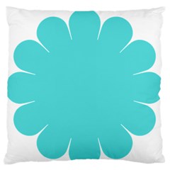 Turquoise Flower Blue Standard Flano Cushion Case (two Sides) by Alisyart