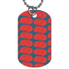 Rose Repeat Red Blue Beauty Sweet Dog Tag (one Side) by Alisyart