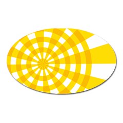 Weaving Hole Yellow Circle Oval Magnet by Alisyart