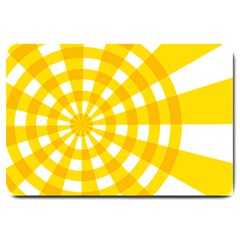 Weaving Hole Yellow Circle Large Doormat 