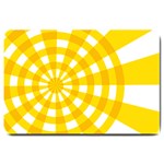 Weaving Hole Yellow Circle Large Doormat  30 x20  Door Mat