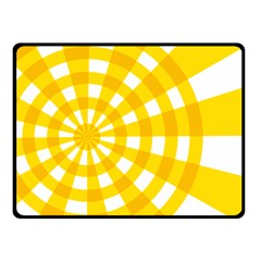 Weaving Hole Yellow Circle Fleece Blanket (small) by Alisyart