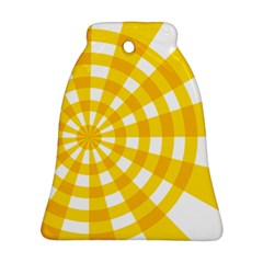 Weaving Hole Yellow Circle Bell Ornament (two Sides)