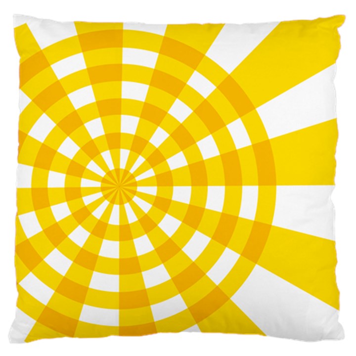 Weaving Hole Yellow Circle Large Cushion Case (One Side)