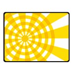 Weaving Hole Yellow Circle Double Sided Fleece Blanket (Small)  45 x34  Blanket Front