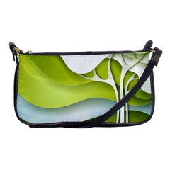 Tree Wood  White Green Shoulder Clutch Bags