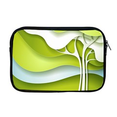 Tree Wood  White Green Apple Macbook Pro 17  Zipper Case