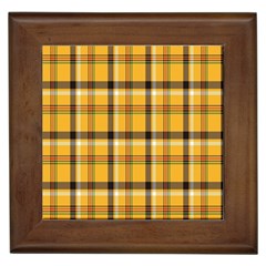 Plaid Yellow Line Framed Tiles