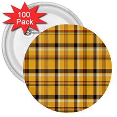 Plaid Yellow Line 3  Buttons (100 Pack)  by Alisyart