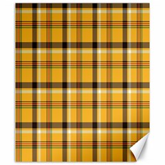 Plaid Yellow Line Canvas 20  X 24  