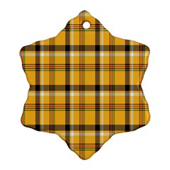 Plaid Yellow Line Ornament (snowflake)