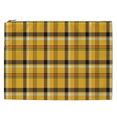 Plaid Yellow Line Cosmetic Bag (xxl) 