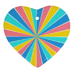 Rhythm Heaven Megamix Circle Star Rainbow Color Ornament (heart)