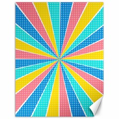 Rhythm Heaven Megamix Circle Star Rainbow Color Canvas 12  X 16  