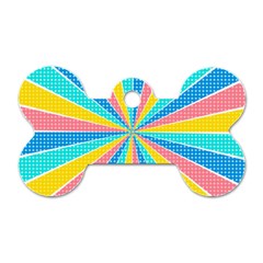 Rhythm Heaven Megamix Circle Star Rainbow Color Dog Tag Bone (one Side) by Alisyart