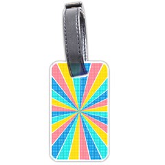 Rhythm Heaven Megamix Circle Star Rainbow Color Luggage Tags (one Side)  by Alisyart