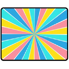 Rhythm Heaven Megamix Circle Star Rainbow Color Double Sided Fleece Blanket (medium)  by Alisyart