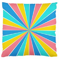 Rhythm Heaven Megamix Circle Star Rainbow Color Large Flano Cushion Case (one Side) by Alisyart