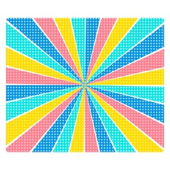 Rhythm Heaven Megamix Circle Star Rainbow Color Double Sided Flano Blanket (small) 