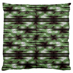 Stripes Camo Pattern Print Large Flano Cushion Case (two Sides) by dflcprints
