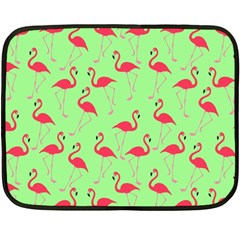 Flamingo Pattern Double Sided Fleece Blanket (mini)  by Valentinaart