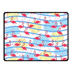 Flamingo Pattern Double Sided Fleece Blanket (small)  by Valentinaart