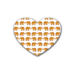 Indian Elephant  Rubber Coaster (heart)  by Valentinaart