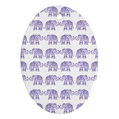 Indian elephant pattern Ornament (Oval)