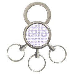 Indian elephant pattern 3-Ring Key Chains