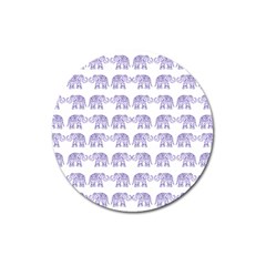 Indian elephant pattern Magnet 3  (Round)