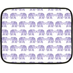 Indian Elephant Pattern Double Sided Fleece Blanket (mini) 