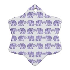 Indian elephant pattern Snowflake Ornament (Two Sides)