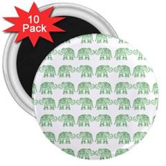 Indian Elephant Pattern 3  Magnets (10 Pack)  by Valentinaart