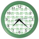 Indian elephant pattern Color Wall Clocks Front