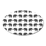 Indian elephant pattern Oval Magnet Front