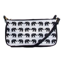 Indian Elephant Pattern Shoulder Clutch Bags by Valentinaart