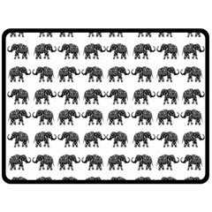 Indian Elephant Pattern Fleece Blanket (large)  by Valentinaart