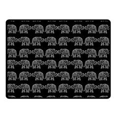 Indian Elephant Pattern Double Sided Fleece Blanket (small) 