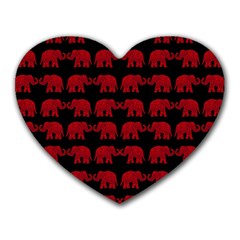 Indian Elephant Pattern Heart Mousepads by Valentinaart