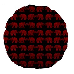 Indian Elephant Pattern Large 18  Premium Flano Round Cushions by Valentinaart