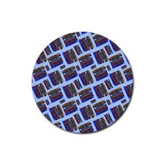 Abstract Pattern Seamless Artwork Rubber Coaster (round)  by Amaryn4rt