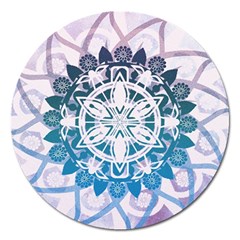 Mandalas Symmetry Meditation Round Magnet 5  (round) by Amaryn4rt