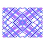 Geometric Plaid Pale Purple Blue Double Sided Flano Blanket (Mini)  35 x27  Blanket Front