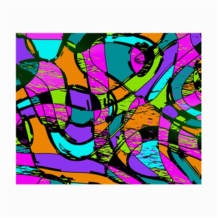 Abstract Art Squiggly Loops Multicolored Small Glasses Cloth (2-Side)