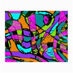 Abstract Art Squiggly Loops Multicolored Small Glasses Cloth (2-Side) Back