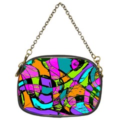 Abstract Art Squiggly Loops Multicolored Chain Purses (two Sides)  by EDDArt