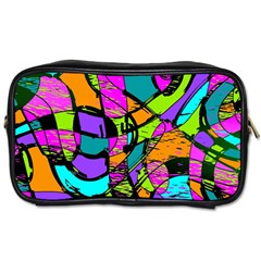 Abstract Art Squiggly Loops Multicolored Toiletries Bags 2-side by EDDArt