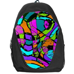 Abstract Art Squiggly Loops Multicolored Backpack Bag by EDDArt