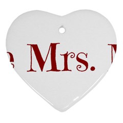 Future Mrs  Moore Heart Ornament (two Sides) by badwolf1988store